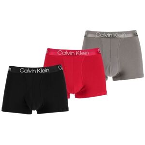 Calvin Klein TRUNK 3PK Pánské boxerky, červená, veľkosť M