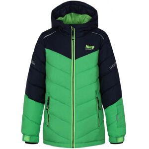 LOAP FUGAS Dětská lyžařská bunda, zelená, velikost