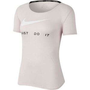 Nike TOP SS SWSH RUN W béžová L - Dámské běžecké tričko