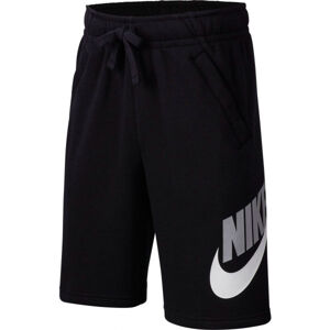 Nike SPORTSWEAR CLUB FLEECE Chlapecké šortky, Černá,Bílá, velikost L