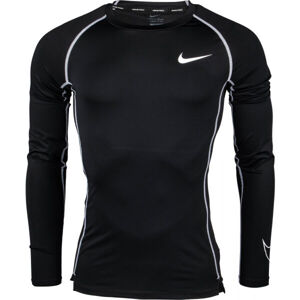 Nike NP DF TIGHT TOP LS M Pánské triko s dlouhým rukávem, tmavě šedá, velikost S