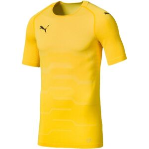 Puma FINAL EVOKNIT TEE Pánské brankářské triko, žlutá, veľkosť M