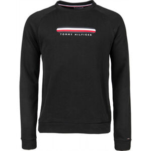 Tommy Hilfiger TRACK TOP Pánské triko s dlouhým rukávem, černá, velikost XL