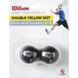 Wilson STAFF SQUASH 2 BALL DBL YEL DOT Squashový míček, žlutá, velikost